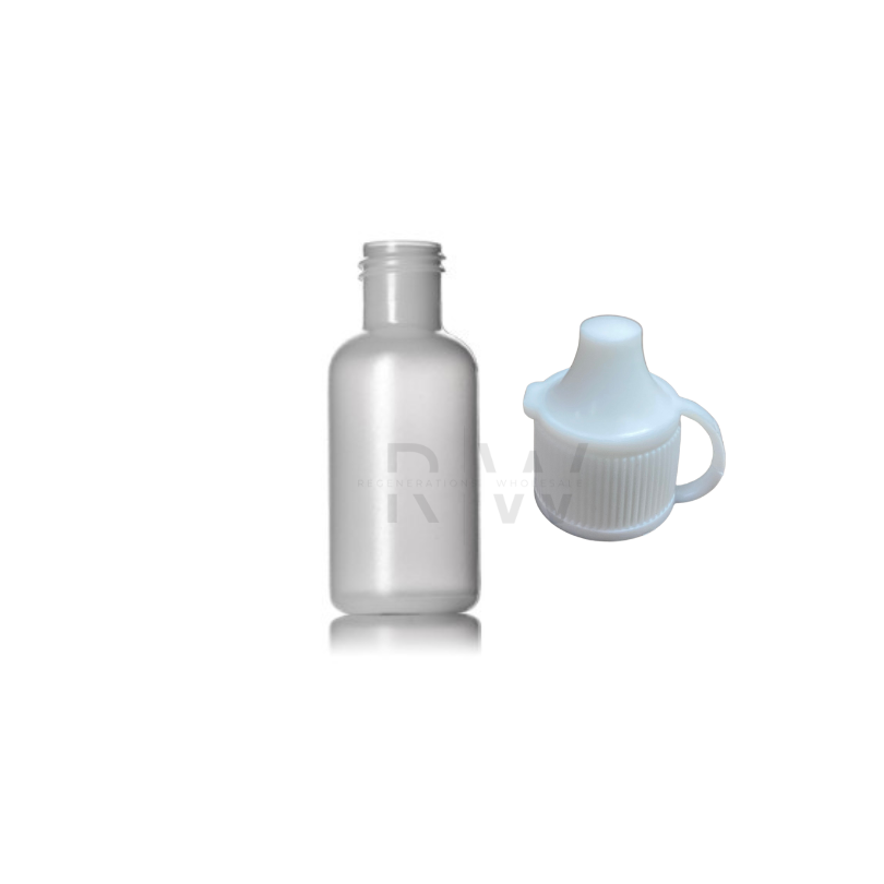 1/2 OZ Natural HDPE Plastic Hard Bottle (Wholesale)