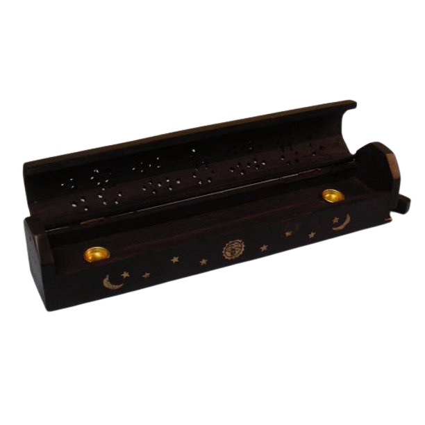 Wooden Coffin Box with Storage Black (C.B.22) - (Wholesale)