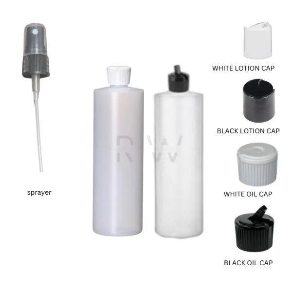 2 OZ Natural HDPE Plastic Cylinder Bottle
