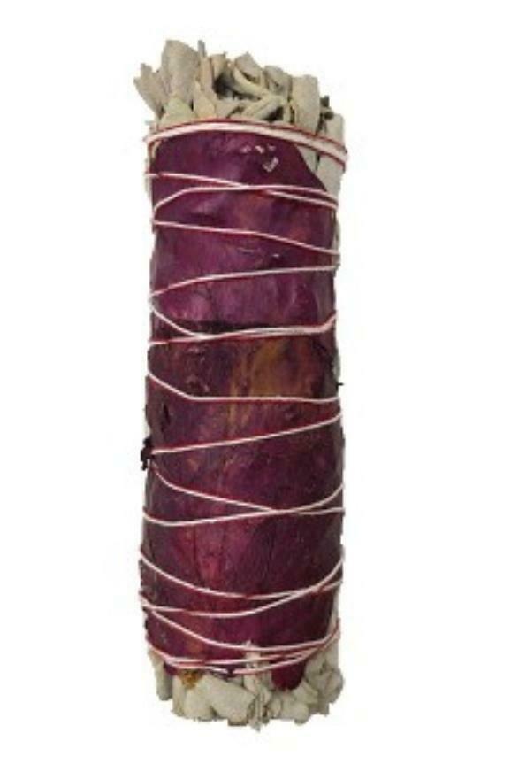 4" Red Rose Smudge Sage Sticks (Wholesale)