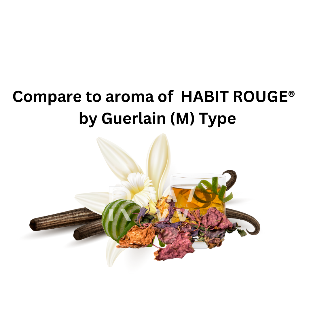 Compare to aroma Habit Rouge (M) by Guerlain ® ~ Body Oil Type