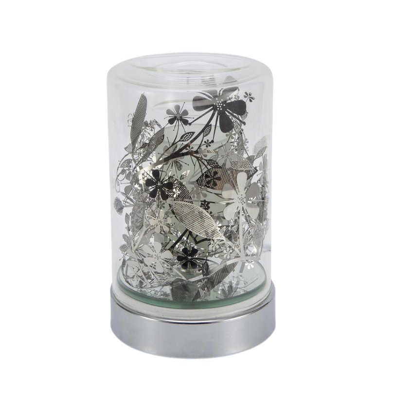 Silver Flower Oil Burning Touch Lamp (ET-533)-(Wholesale)