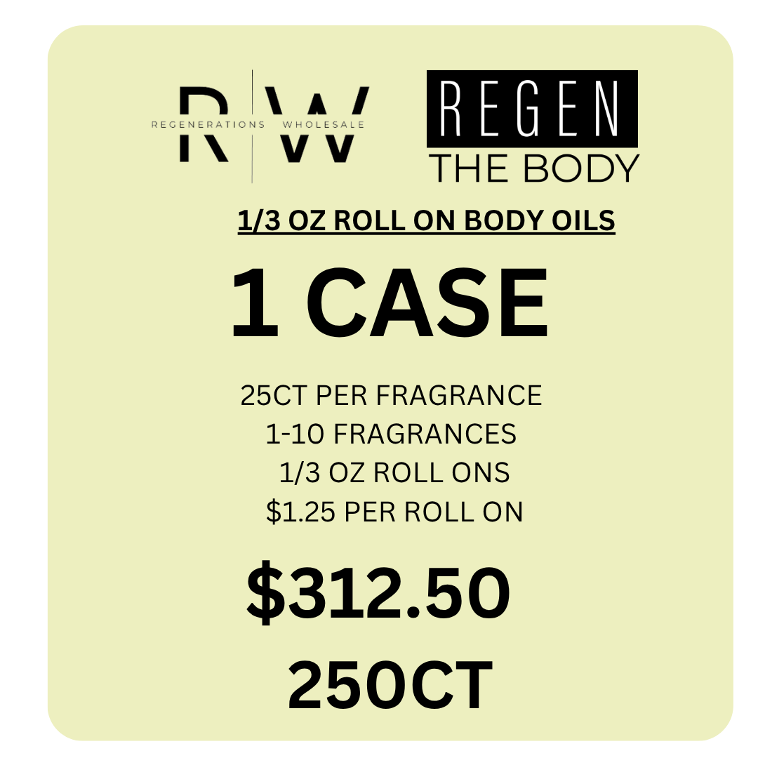 1/3oz Roll On Body Oil $312.50 250 CT PKG **STAFF ONLY ** - (#6 of 10 Fragrances) 25ct of each -Wholesale