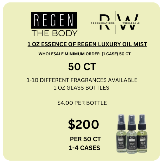 Essence of Regen Luxury Oil Mist  $200 PKG -50CT Back End (Wholesale) (10 ct of Each) -Variety Selection Fragrance #1 of 5