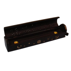 Wooden Coffin Box with Storage Black (C.B.22)