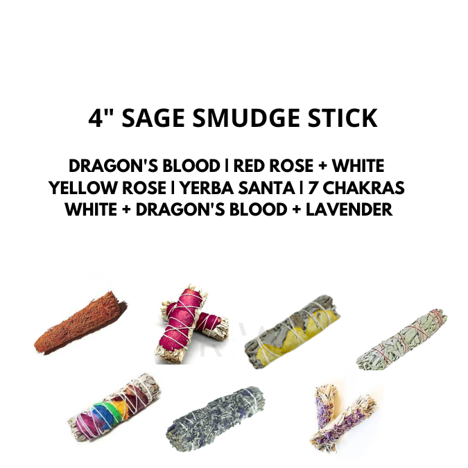 4" Variety Smudge Sage Sticks - 12CT (Wholesale) (Selection 3 -4ct)