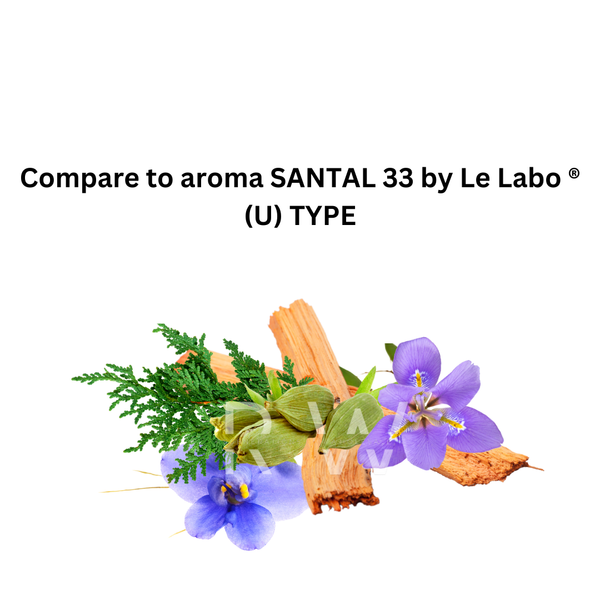 Compare to aroma Santal 33 (U) by Le Labo ®  ~ Body Oil Type