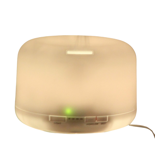 White Round LED Aroma Ultrasonic Diffuser -500ml (EDF-06WH) (Wholesale)
