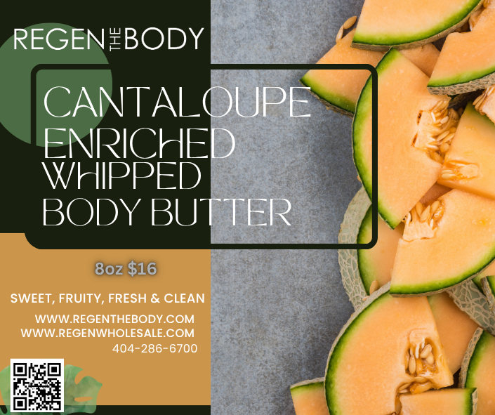Enriched Whipped Body Butters -Cantaloupe 8 oz